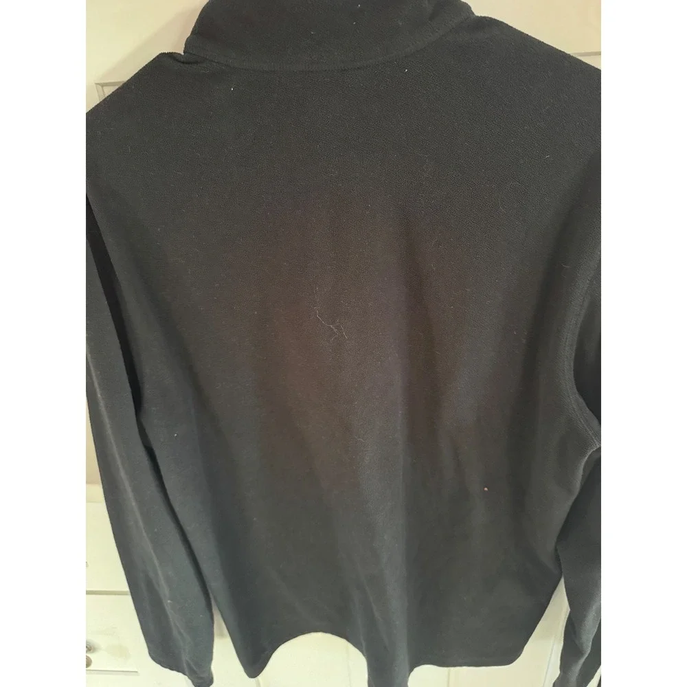 Eddie Bauer Mens‎ Black Fleece 1/4 Zip Pullover Sweatshirt Casual Outdoor Size L